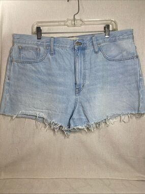 Madewell Light Blue Relaxed Denim High Rise 100% Cotton Shorts Size 32